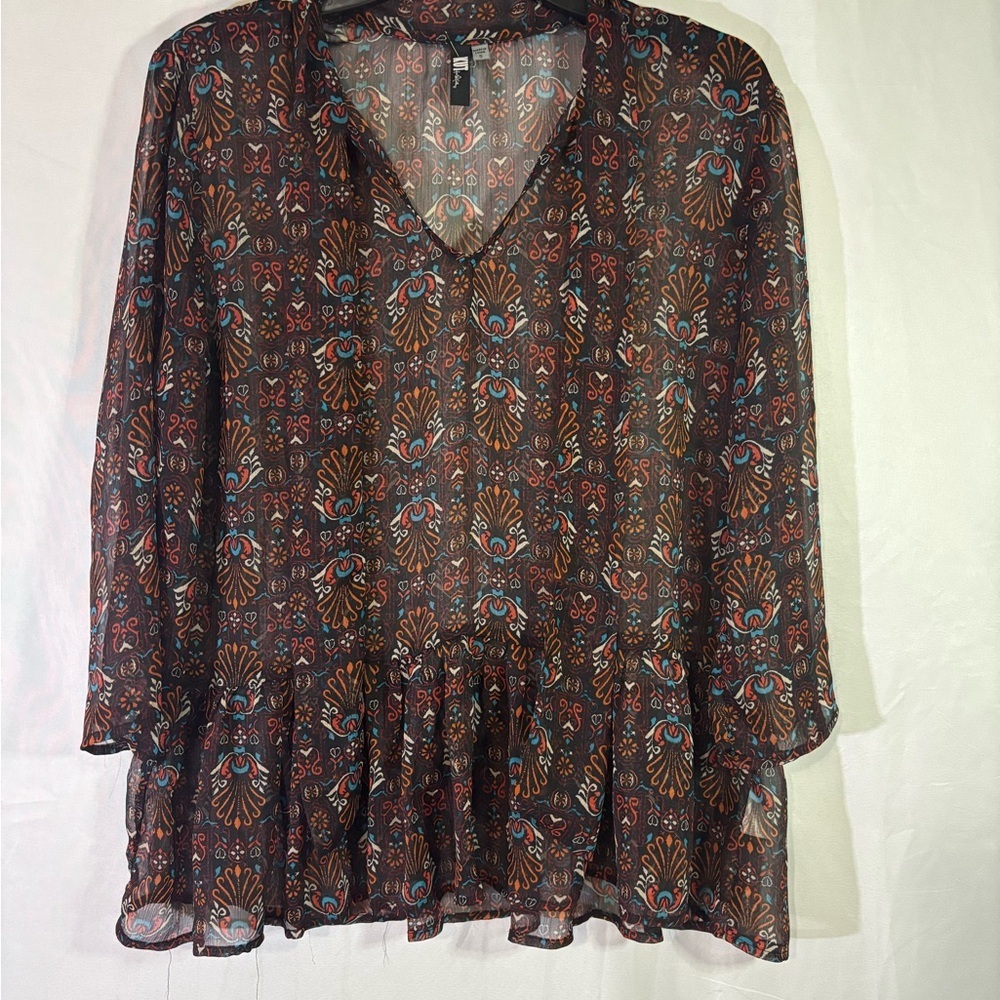 Kut from the Kloth Multicolor Patterned Blouse
